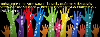 Thông điệp Xã hội Dân sự Việt Nam ngày Quốc tế Nhân quyền 10-12-2014